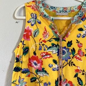 Woman Within Floral Tiered Looking Lined 100% Cotton Maxi Dress Woman’s Size 16W